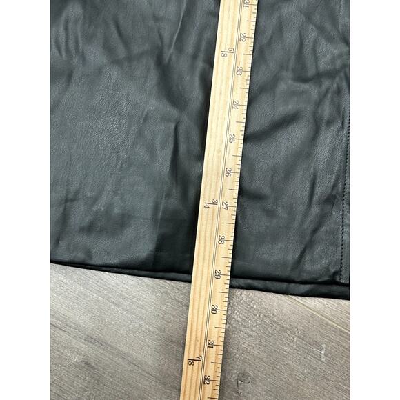 NWT J.Crew No. 3 Black Faux Leather Lined Back Slit Zip Pencil Skirt Size 22 - Picture 10 of 10
